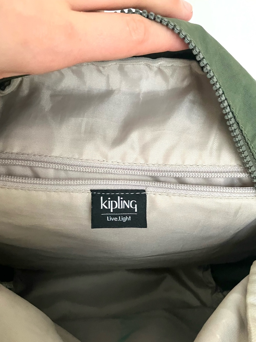 Kipling Olive Green Queenie Small Backpack Whimsical Y2k School Casual Boho 90s - Picture 13 of 16
